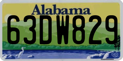 AL license plate 63DW829