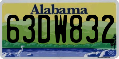 AL license plate 63DW832