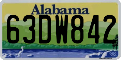 AL license plate 63DW842
