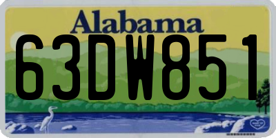 AL license plate 63DW851