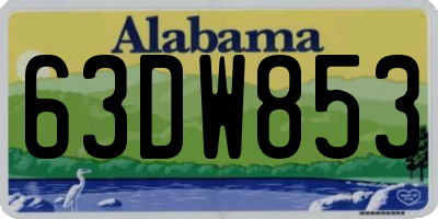 AL license plate 63DW853