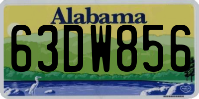 AL license plate 63DW856