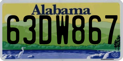 AL license plate 63DW867