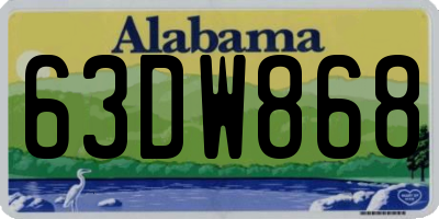 AL license plate 63DW868