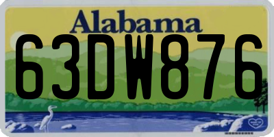 AL license plate 63DW876