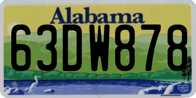 AL license plate 63DW878