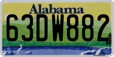 AL license plate 63DW882