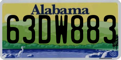 AL license plate 63DW883