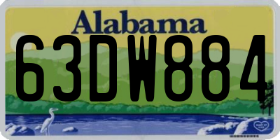 AL license plate 63DW884