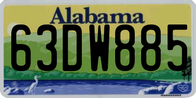AL license plate 63DW885