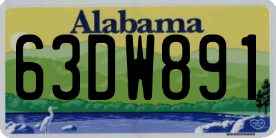 AL license plate 63DW891