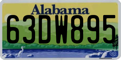 AL license plate 63DW895