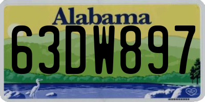 AL license plate 63DW897