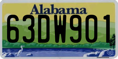 AL license plate 63DW901