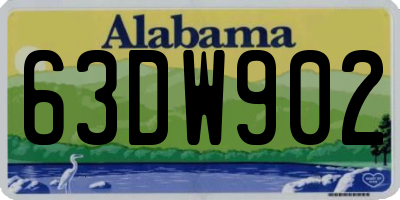 AL license plate 63DW902
