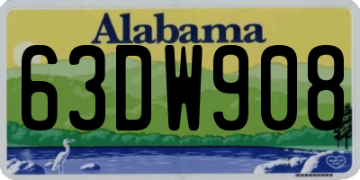 AL license plate 63DW908