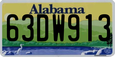 AL license plate 63DW913