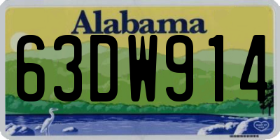AL license plate 63DW914