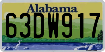 AL license plate 63DW917