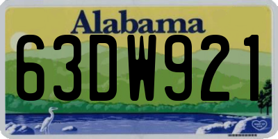 AL license plate 63DW921