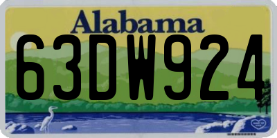 AL license plate 63DW924