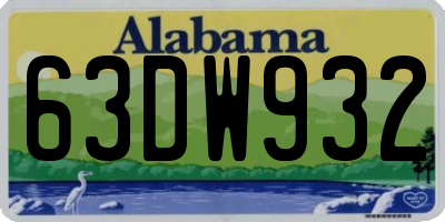 AL license plate 63DW932