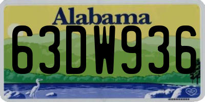 AL license plate 63DW936
