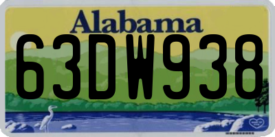 AL license plate 63DW938