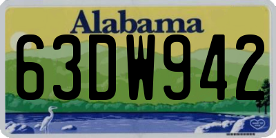 AL license plate 63DW942