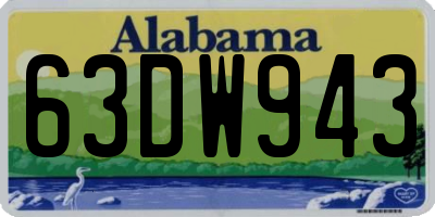 AL license plate 63DW943