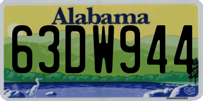 AL license plate 63DW944