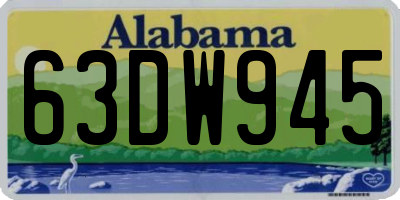 AL license plate 63DW945