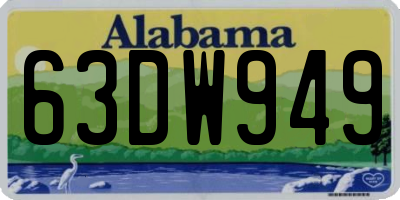 AL license plate 63DW949