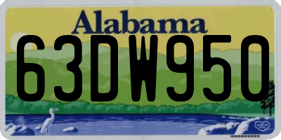AL license plate 63DW950