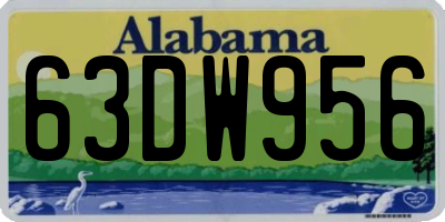 AL license plate 63DW956