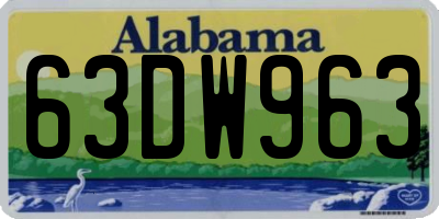 AL license plate 63DW963