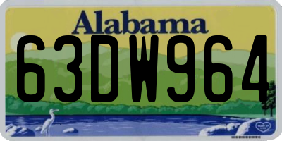 AL license plate 63DW964