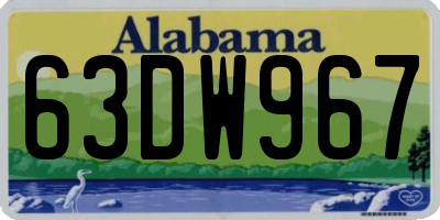 AL license plate 63DW967