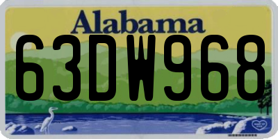 AL license plate 63DW968