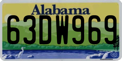 AL license plate 63DW969