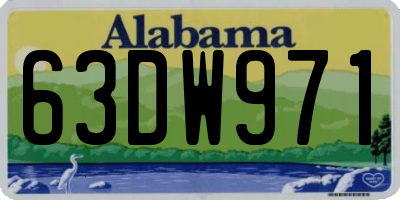 AL license plate 63DW971