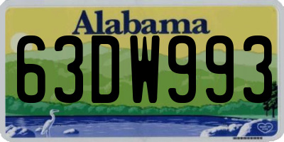 AL license plate 63DW993