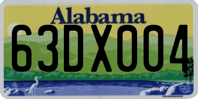 AL license plate 63DX004