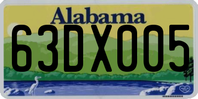 AL license plate 63DX005