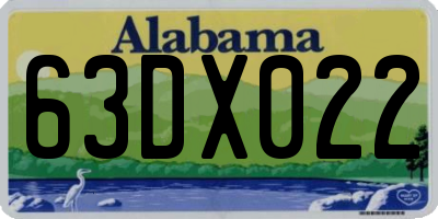 AL license plate 63DX022