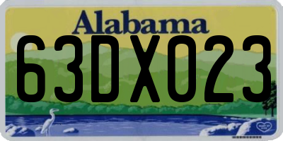 AL license plate 63DX023