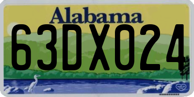 AL license plate 63DX024
