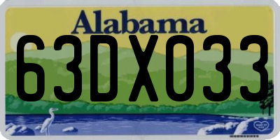 AL license plate 63DX033