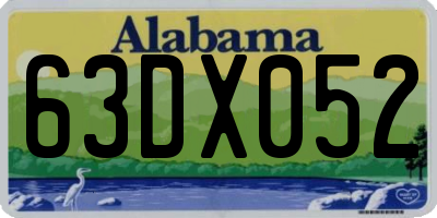 AL license plate 63DX052