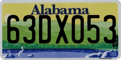 AL license plate 63DX053